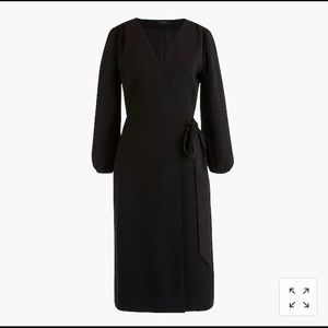 JCrew Wrap Dress in 365 Crepe - BLACK
